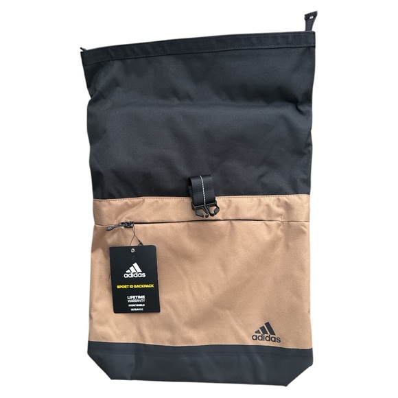 ADIDAS Sport ID Backpack medium beige cardboard / black NEW!! - Picture 3 of 5